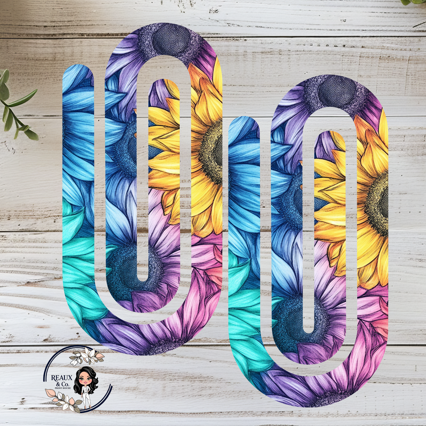 Rainbow Floral Paperclips