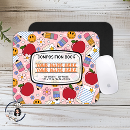 Retro School Supply Mouse Pad