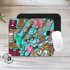 Retro Nurse Mouse Pad