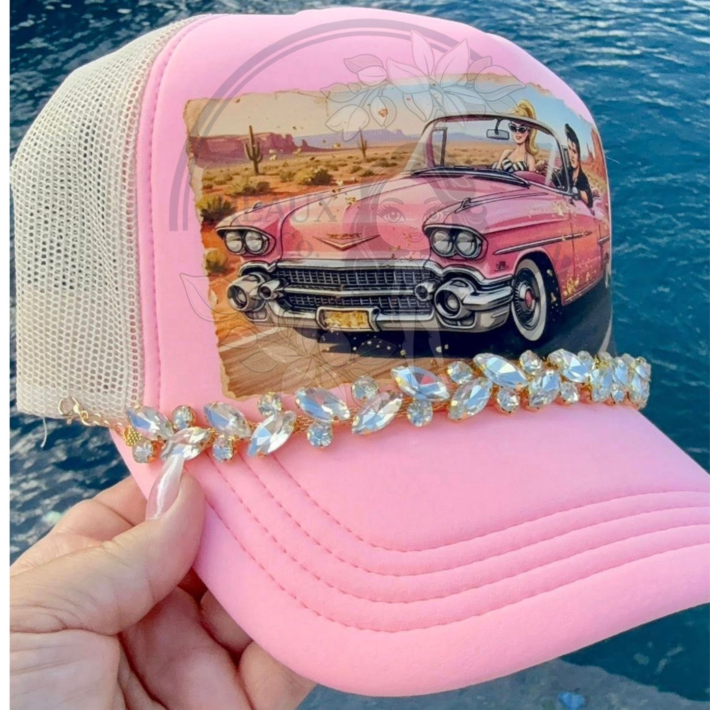 Crystal Clear Gold Hat Chain
