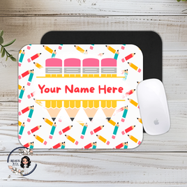 Pencil Pattern Mouse Pad