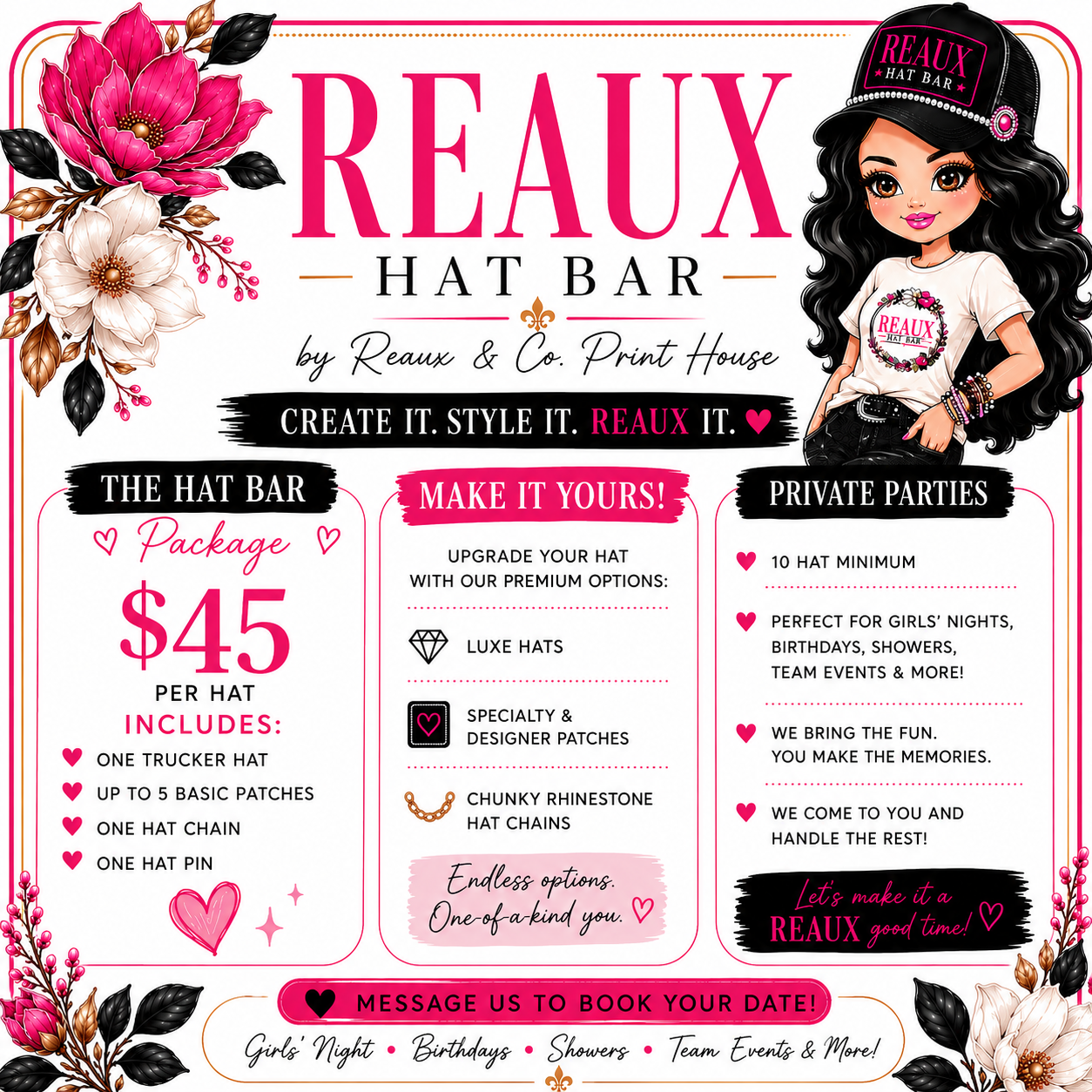 Book Reaux Hat Bar