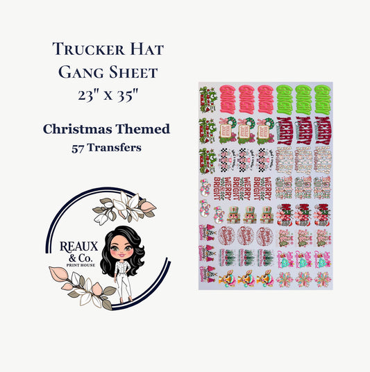Christmas Trucker Hat Sheet