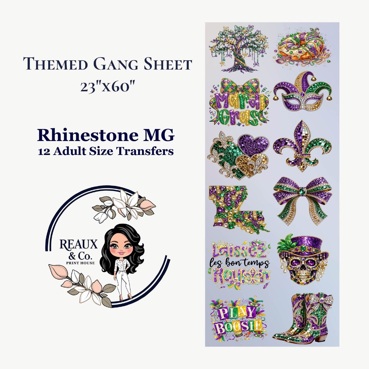 Rhinestone Mardi Gras